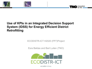 Use of KPIs in an Integrated Decision Support System for Energy