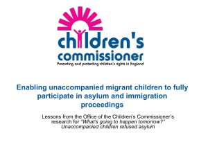 Enabling unaccompanied migrant children to fully participate in