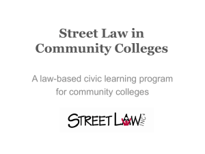Street Law in the Chicago Community Colleges