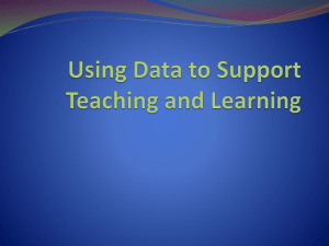 Using Data to Support Teaching and Learning