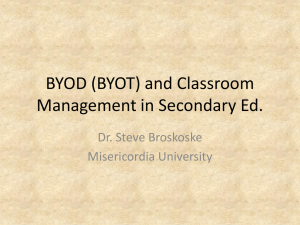 BYOD and Classroom Management in Sec. Ed.