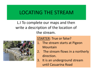 MAPPING THE STREAM