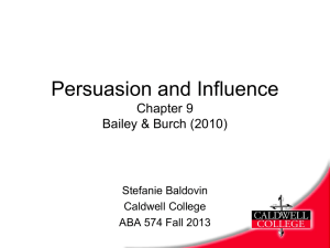 Chap 9 Persuasion and influence