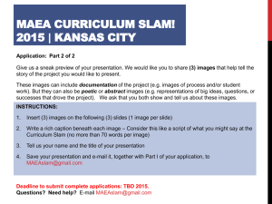 MCA Curriculum Slam Application