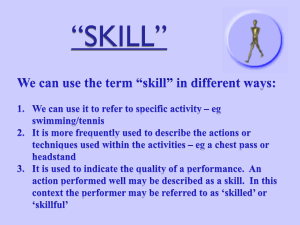 Defining Skill Live Show
