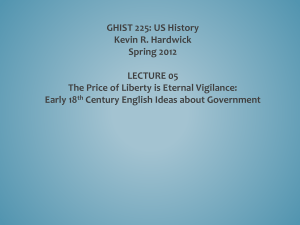 PP 05 Ealry 18th Century English Government