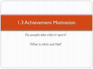 1.3 Achievement Motivation