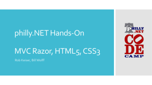 philly.NET Hands-On MVC Razor, HTML5, CSS3