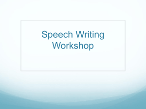 Speech Writing Workshop
