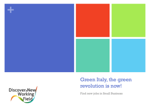 Green Italy, the green revolution is now! (Seminar in Bucharest)