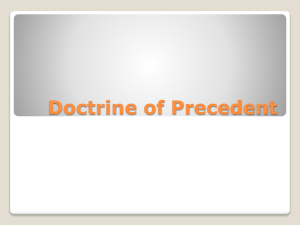 Doctrine of Precedent