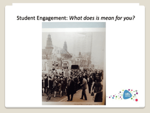 Student Enagement: What does it mean for you?