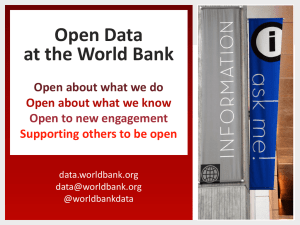 Open Data - The World Bank