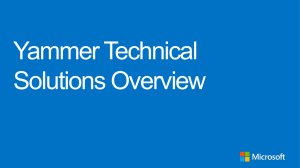 Technical Solutions Overview for Yammer