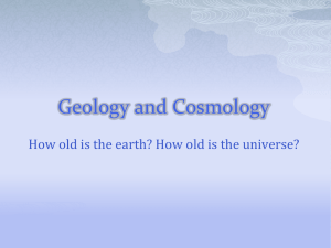 Geology and Cosmology - Physics at Oregon State University