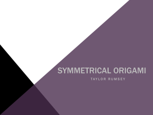 Symmetrical Origami Art Project