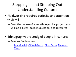 Stepping in and Stepping Out: Understanding Cultures