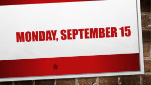 Monday, September 15 - Renton School District