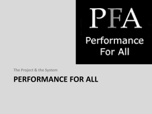 Demonstrating Goals - Performance For All