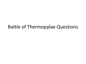 Battle of Thermopylae Questions
