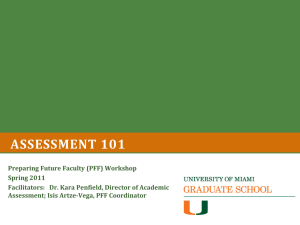 Assessment 101 - University of Miami