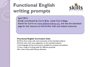 E2-L2 Functional Writng prompts