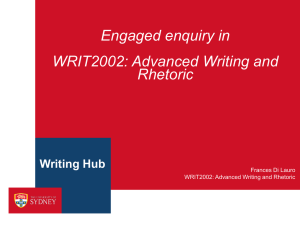 WRIT2002: Advanced Writing and Rhetoric