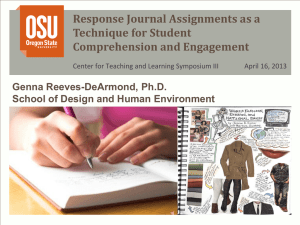 Response Journal Assignments as a Technique for Student