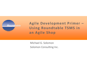 Agile Primer using Roundtable TSMS
