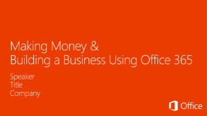 Make Money with the new Office
