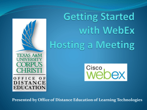 Getting Started with WebEx