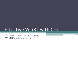 Francisco Almeida - Developing for WinRT with C++