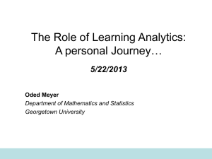 The Role of Learning Analytics