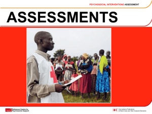 PowerPoint 1: Assessments - Save the Children`s Resource Centre