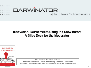 And What is an Innovation Tournament?
