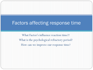 Factors affecting response time