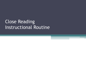 Close reading - RPS Monthly Meetings
