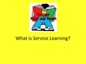 What is Service Learning? 2013
