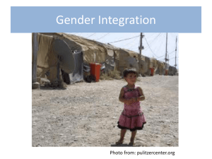Gender Integration continuum ppt