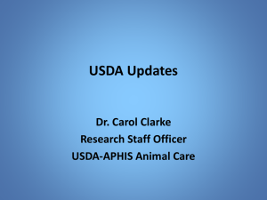 USDA Updates - CClarke