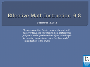 Effective Math Instruction 6