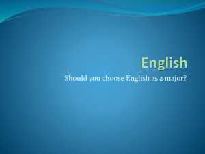 Why Major in English