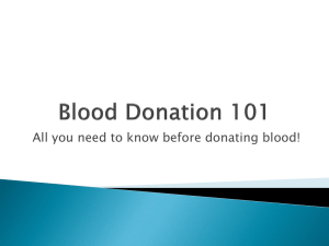Blood Donation 101