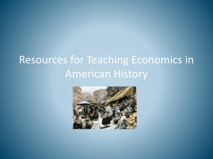 EEAH Resources for Teaching Economics in US History