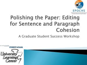 Polishing the Paper: Editing for Sentence and