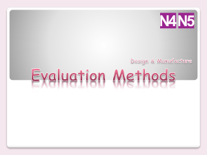Product Evaluation Methods