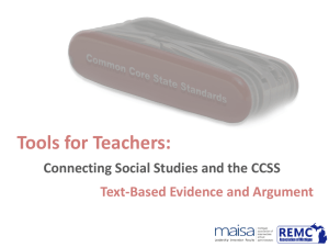 Text-Based Evidence and Argument
