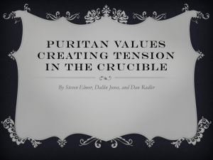 Puritan Values in THE CRUCIBLE