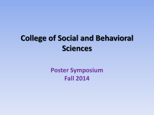 SBS Undergraduate Research Symposium * Fall 2013