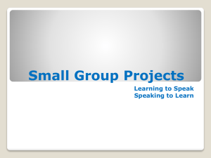 Small Group Projects PowerPoint
